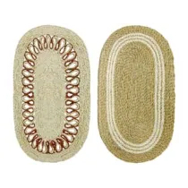 ZERBINO OVALE TRECCIA IN PAGLIA