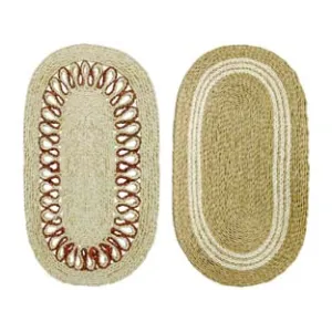 ZERBINO OVALE TRECCIA IN PAGLIA