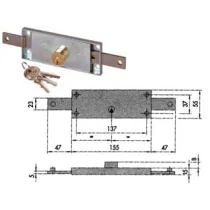 SERRATURA SERRANDA CENTRALE CILINDRO FISSO TONDO 41510