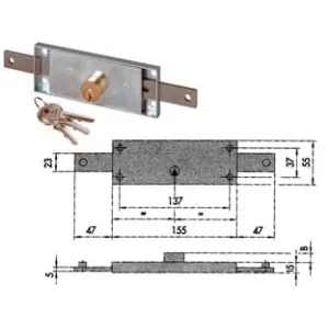 SERRATURA SERRANDA CENTRALE CILINDRO FISSO TONDO 41510