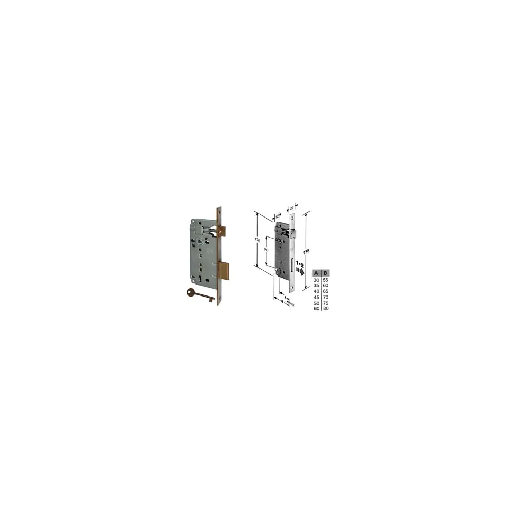 SERRATURA A BUSSOLA PATENT DA INFILARE BORDO QUADRO BRONZATO
