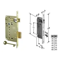 SERRATURA A BUSSOLA PATENT DA INFILARE BORDO QUADRO OTTONATO