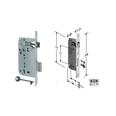 SERRATURA A BUSSOLA PATENT DA INFILARE BORDO QUADRO CROM. OP.