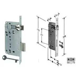 SERRATURA A BUSSOLA PATENT DA INFILARE BORDO QUADRO CROM. OP.