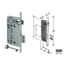 SERRATURA A BUSSOLA PATENT DA INFILARE BORDO TONDO CROM. OP.