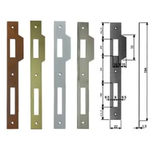 CONTROPIASTRA PER SERRATURA A BUSSOLA PATENT BORDO QUADRO