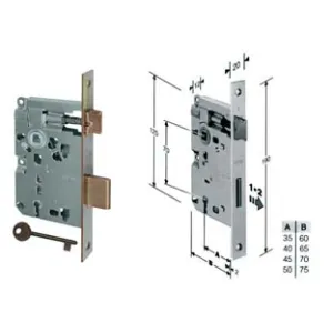 SERRATURA A BUSSOLA PATENT RIDOTTA DA INFILARE BORDO QUADRO BRONZATO