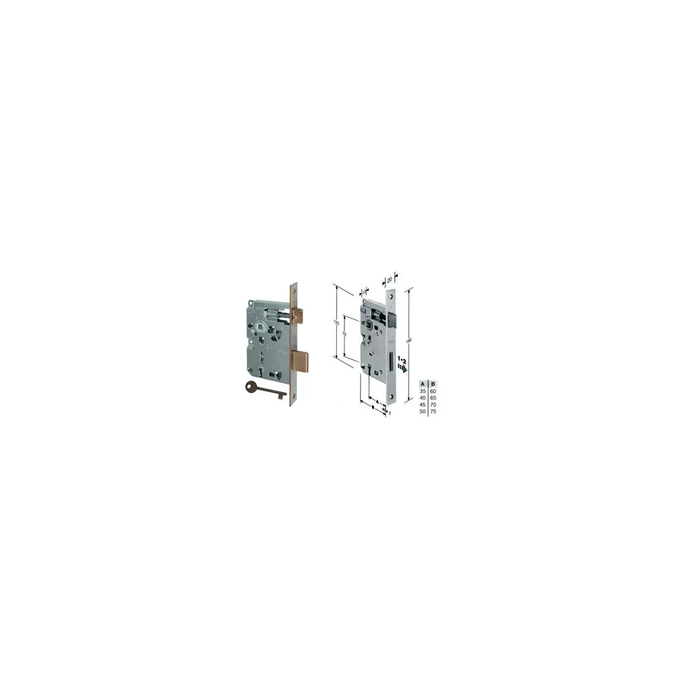 SERRATURA A BUSSOLA PATENT RIDOTTA DA INFILARE BORDO QUADRO BRONZATO