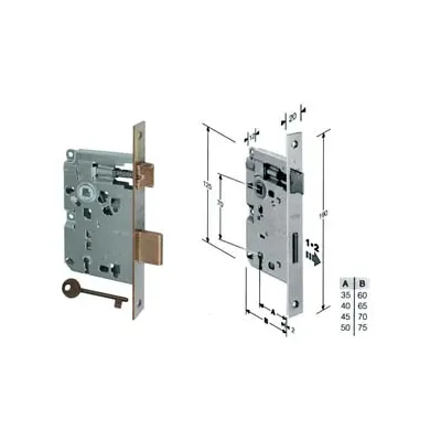 SERRATURA A BUSSOLA PATENT RIDOTTA DA INFILARE BORDO QUADRO BRONZATO