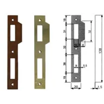 CONTROPIASTRA RIDOTTA PER SERRATURA A BUSSOLA PATENT BORDO QUADRO
