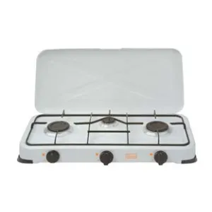 FORNELLO A GAS GPL A 3 FUOCHI CON COPERCHIO