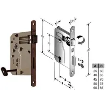 SERRATURA A BUSSOLA PATENT RIDOTTA DA INFILARE BORDO TONDO BRONZATO