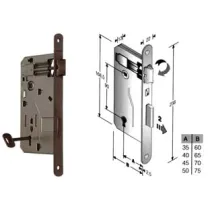 SERRATURA A BUSSOLA PATENT DA INFILARE BORDO TONDO BRONZATO