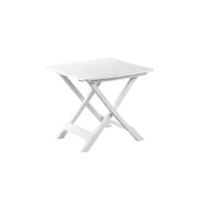 TAVOLO DA GIARDINO PIEGHEVOLE "TEVERE" BIANCO CM.79X72X70H.