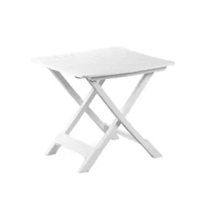 TAVOLO DA GIARDINO PIEGHEVOLE "TEVERE" BIANCO CM.79X72X70H.