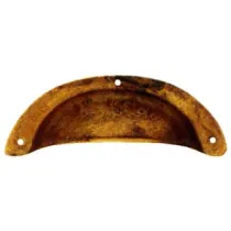 MANIGLIE PER MOBILI A CONCHIGLIA MOD.15122 IN OTTONE ANTICATO