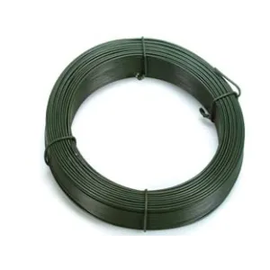 FILO FERRO ZINCATO E PLASTIFICATO VERDE IN MATASSE MT.100