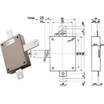 DEVIATORE APPLICARE PER SERRATURE QUINTUPLICI SERIE 38 96145