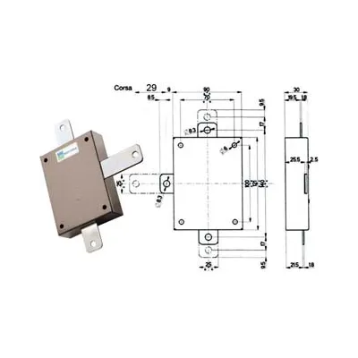 DEVIATORE APPLICARE PER SERRATURE QUINTUPLICI SERIE 38 96145