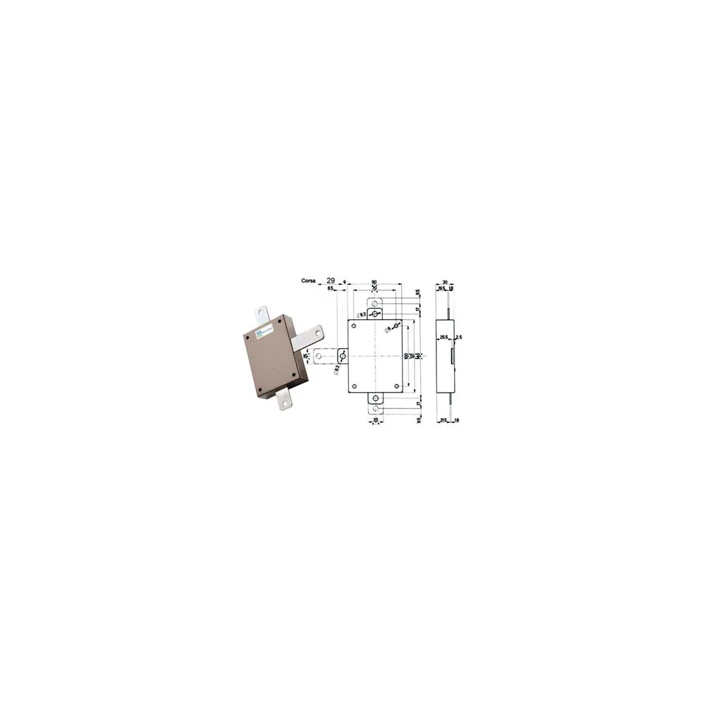 DEVIATORE APPLICARE PER SERRATURE QUINTUPLICI SERIE 38 96145