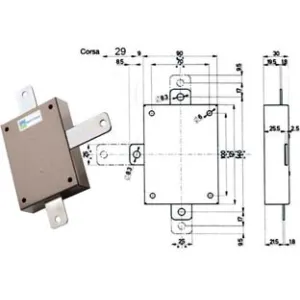 DEVIATORE APPLICARE PER SERRATURE QUINTUPLICI SERIE 38 96145