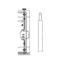 ASTA TELESCOPICA CURVA PER SERRATURA TRIPLICE 91-01