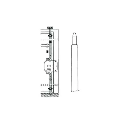ASTA TELESCOPICA CURVA PER SERRATURA TRIPLICE 91-01