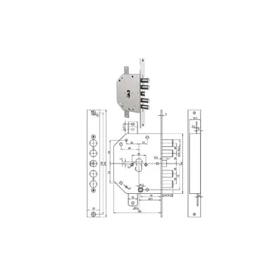SERRATURA TRIPLICE INFILARE SCROCCO CIL. EUROPEO BLINDATE 2151PEN