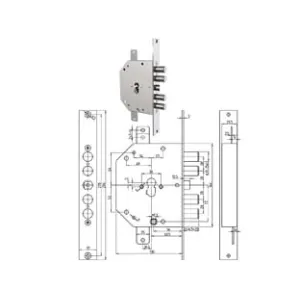 SERRATURA TRIPLICE INFILARE SCROCCO CIL. EUROPEO BLINDATE 2151PEN