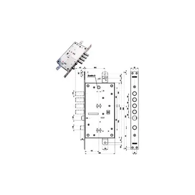 SERRATURA TRIPLICE INFILARE MULTIF. SCROCCO D/MAPPA BLINDATE 54795