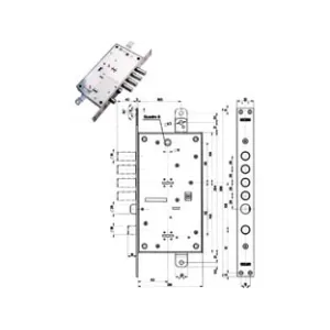 SERRATURA TRIPLICE INFILARE MULTIF. SCROCCO D/MAPPA BLINDATE 54795