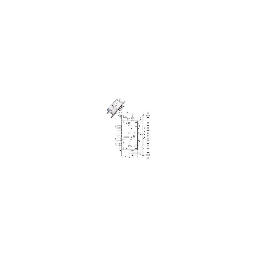 SERRATURA TRIPLICE INFILARE MULTIF. SCROCCO D/MAPPA BLINDATE 54795