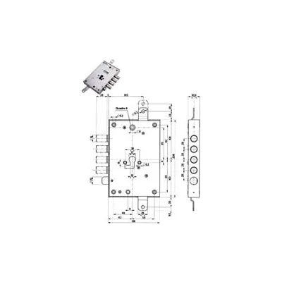 SERRATURA TRIPLICE APPLICARE CON SCROCCO CILINDRO EU BLINDATE 85571/28