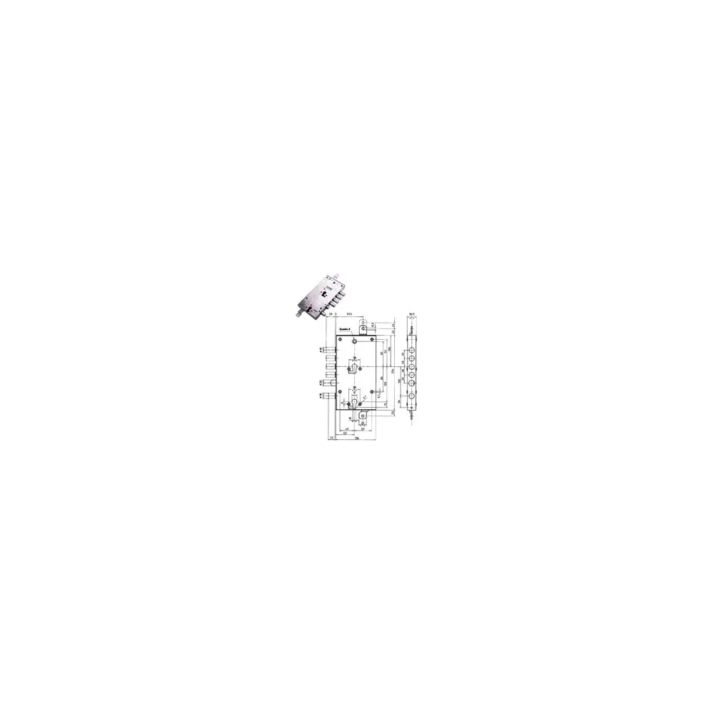 SERRATURA TRIPLICE APPLICARE MULTIFU.SCROCCO CIL.EU BLINDATE 85595