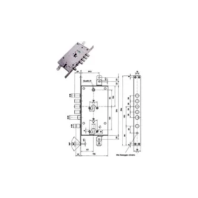 SERRATURA TRIPLICE INFILARE MULTIF. SCROCCO CIL. EUR. BLINDATE 85795