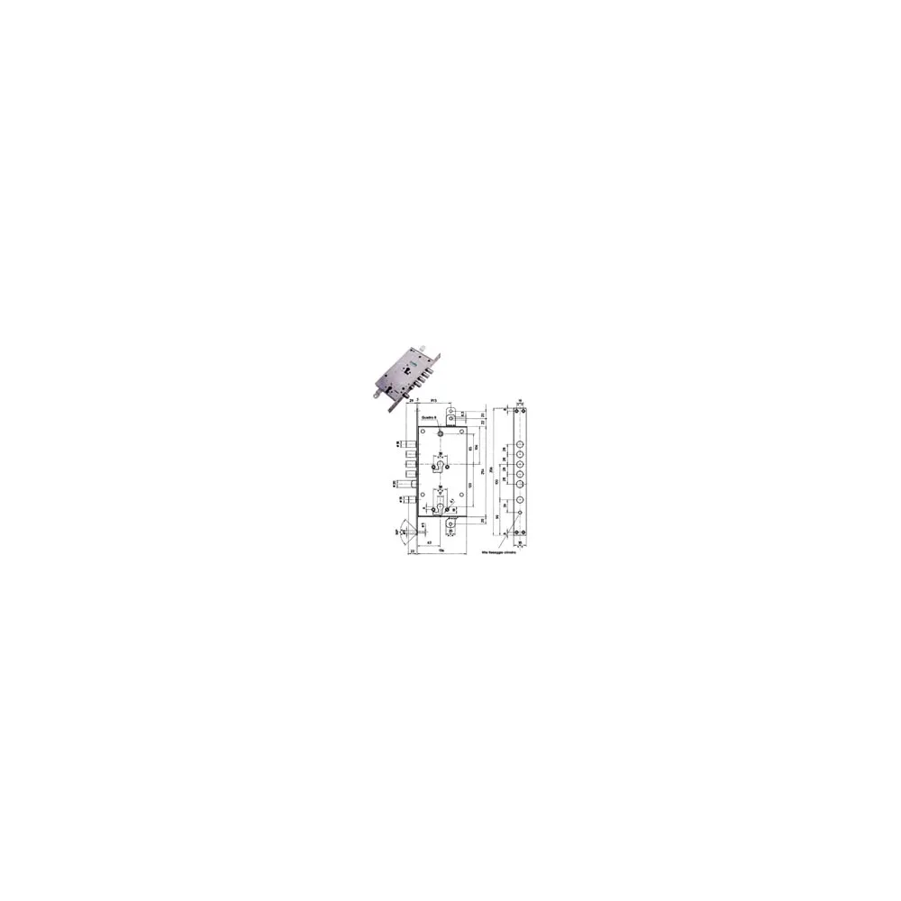 SERRATURA TRIPLICE INFILARE MULTIF. SCROCCO CIL. EUR. BLINDATE 85795