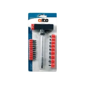 INSERTI E BUSSOLE MANICO "T" IN SET 22 PEZZI