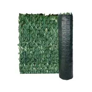 SIEPE ORNAMENTALE ARTIFICIALE FOGLIE DI LAURO CON RETE OMBREGGIANTE