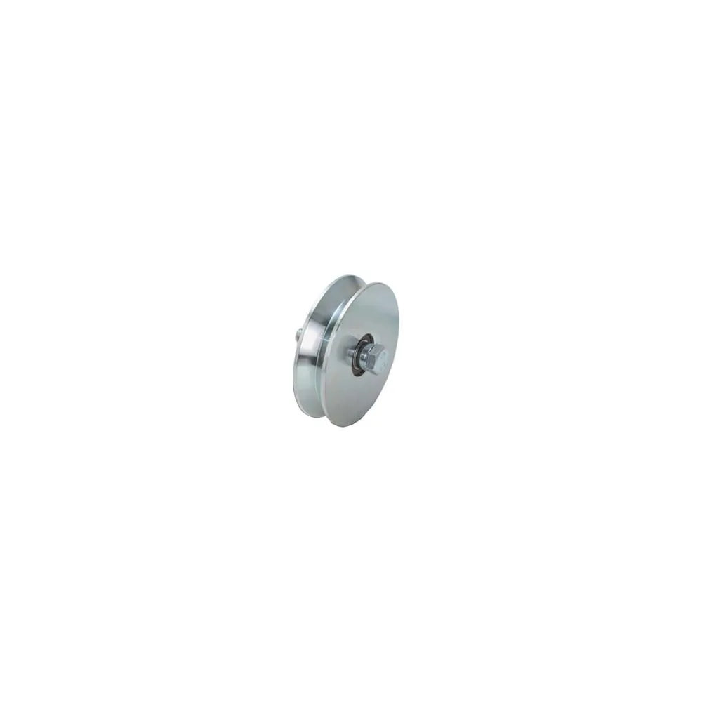 RUOTA CANCELLI GOLA V CON 2 CUSCINETTI A SFERA ART.407