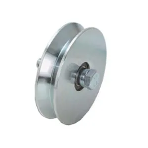 RUOTA CANCELLI GOLA V CON 2 CUSCINETTI A SFERA ART.407