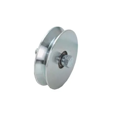 RUOTA CANCELLI GOLA V CON 2 CUSCINETTI A SFERA ART.407