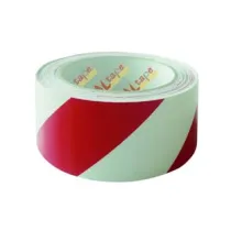 NASTRO SEGNALETICO ADESIVO IN PVC BIANCO/ROSSO