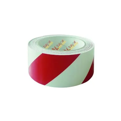 NASTRO SEGNALETICO ADESIVO IN PVC BIANCO/ROSSO