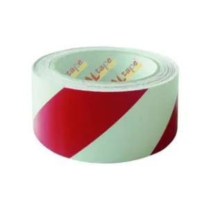 NASTRO SEGNALETICO ADESIVO IN PVC BIANCO/ROSSO