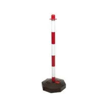 COLONNINA SEGNALETICA IN PLASTICA BIANCO/ROSSA