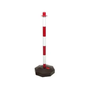 COLONNINA SEGNALETICA IN PLASTICA BIANCO/ROSSA