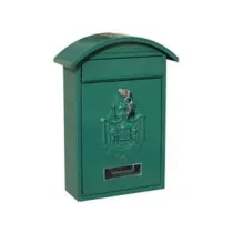CASSETTA POSTALE CON TETTO E CHIAVE A CILINDRO PER ESTERNI VERDE