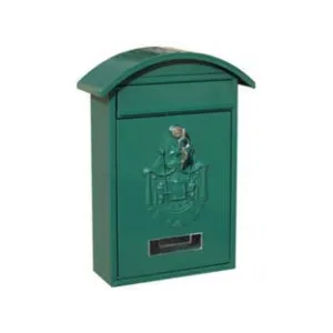 CASSETTA POSTALE CON TETTO E CHIAVE A CILINDRO PER ESTERNI VERDE