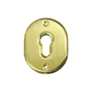 BOCCHETTA OVALE IN OTTONE LUCIDO PER CILINDRI SAGOMATI 316L