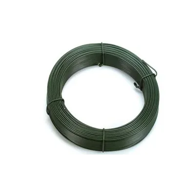 FILO FERRO ZINCATO E PLASTIFICATO VERDE IN MATASSE MT.100